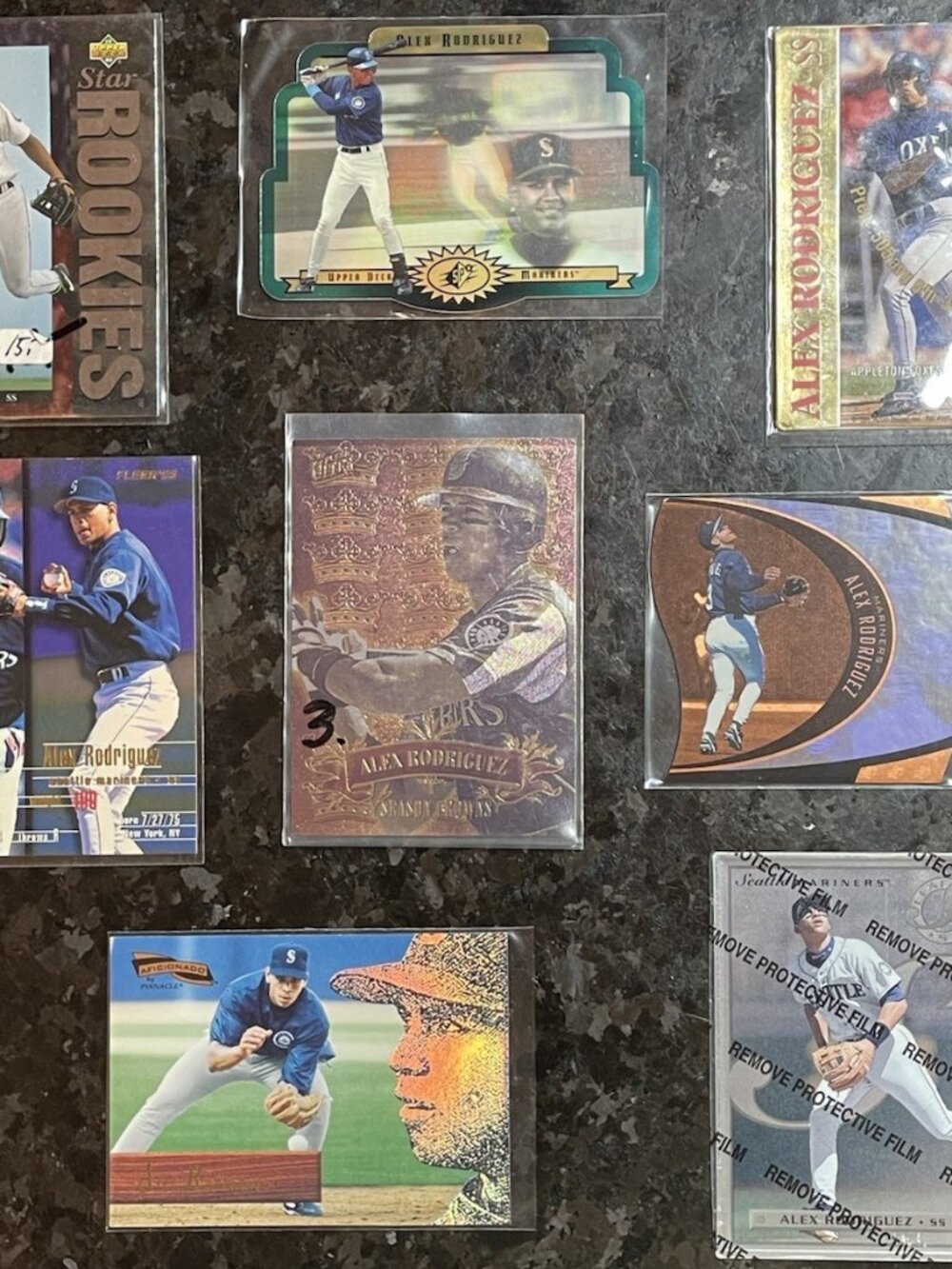 1994-97 Alex Rodriguez Mariners 8 Cards Lot UD RC Fleer SPx Leaf Steel A-Rod